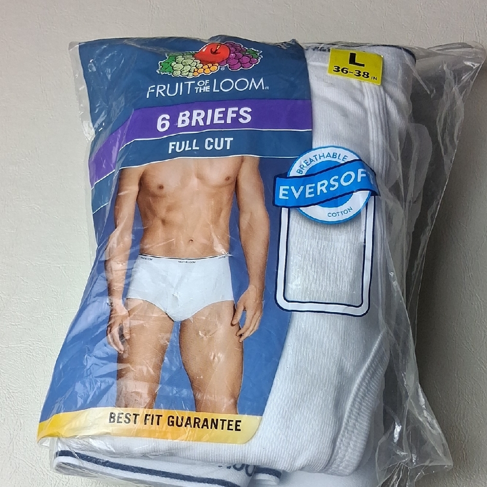 Fruit of the Loom White Briefs Essential Comfort